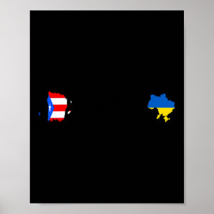 Ukrainsk Puerto Rico-flagga - Ukraina Puerto Rico- Poster