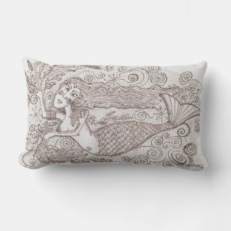 Ukrainsk Sjöjungfru Folk Art Lumbarkudde