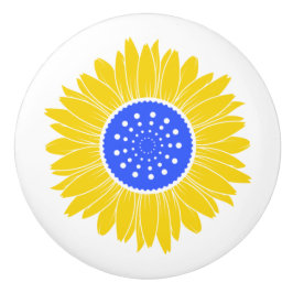 Ukrainsk solros keramisk knopp
