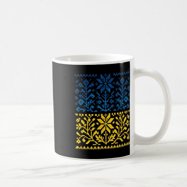 Ukrainsk solros Vyshyvanka  Kaffemugg (Höger)