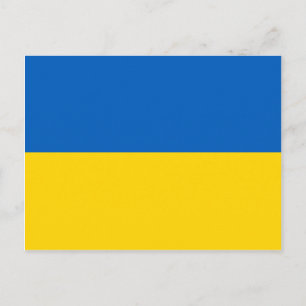 Ukrainsk statsflagga Blå Gul Vykort