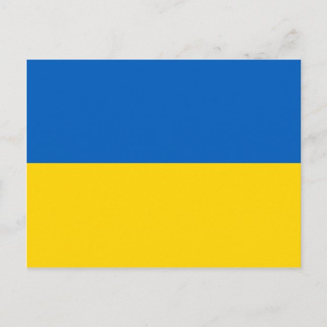 Ukrainsk statsflagga Blå Gul Vykort (Framsida)