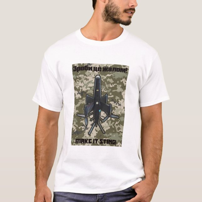Ukrainsk STING Interceptor drönare  T Shirt (Framsida)