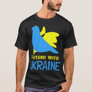 Ukrainsk stöd ukrainska flaggan jag står med Ukrai T Shirt