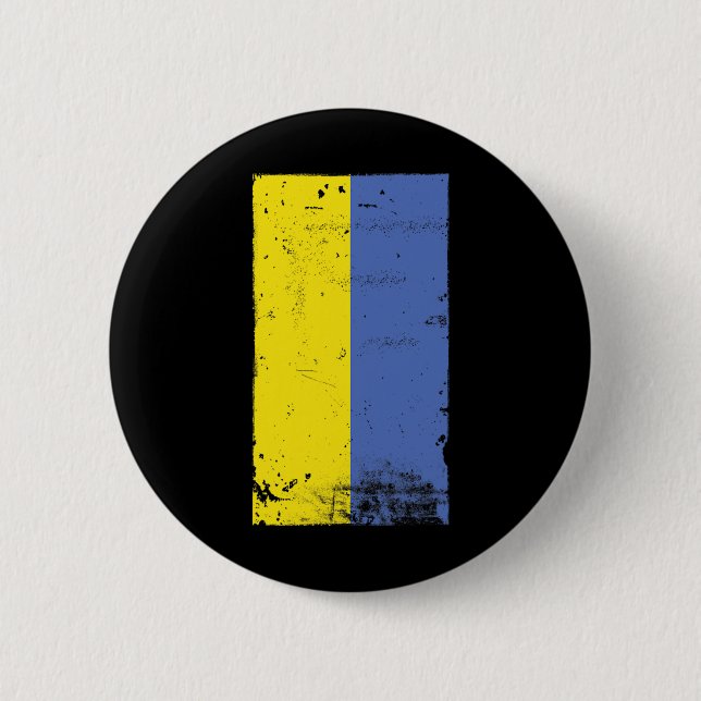 Ukrainsk stolthet Resa Semester Ukraina Flagga  Knapp (Framsida)