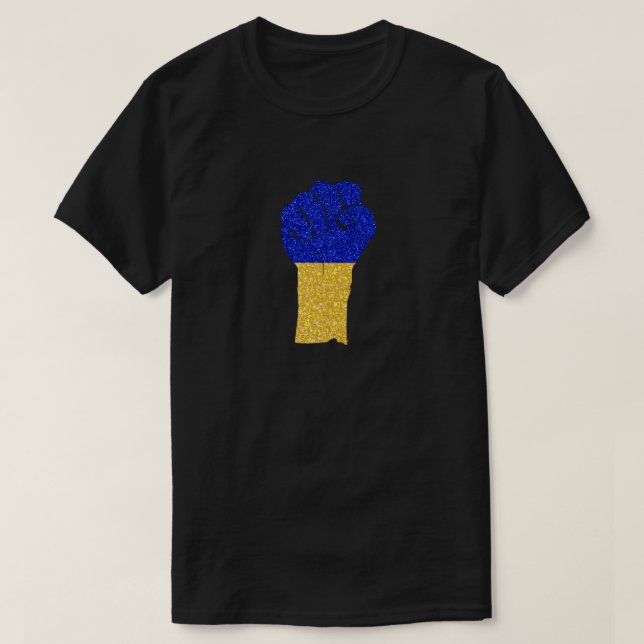Ukrainsk styrka glitter t-shirt (Design framsida)