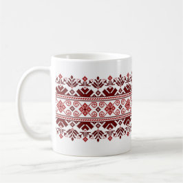 Ukrainsk traditionell vushuvanka folkdräktmönster  kaffemugg