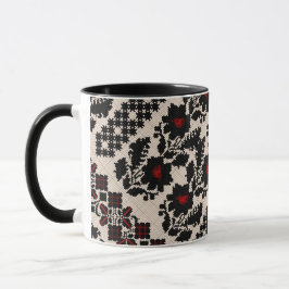 Ukrainsk traditionell vushuvanka-folkkonst mugg
