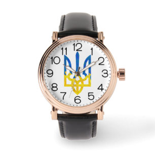 Ukrainsk treudd med låg polygon armbandsur