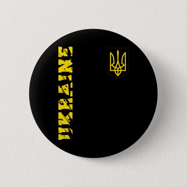 Ukrainsk treudd Ukraine-tröja Tryzub Support Gif Knapp (Framsida)