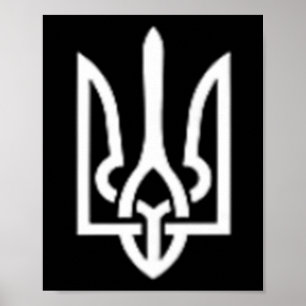 Ukrainsk treuddssymbol - Ukraina Tryzub Patrioti Poster