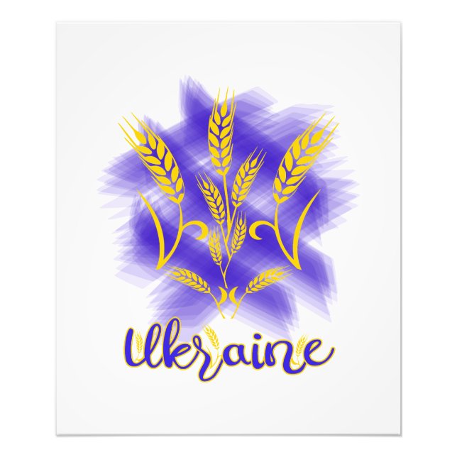 Ukrainsk trident gjord av vetearon fototryck (Framsidan)