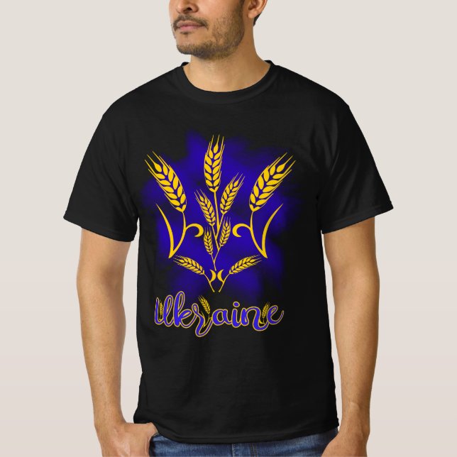 Ukrainsk trident gjord av vetearon t shirt (Framsida)
