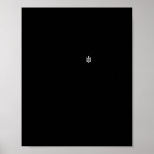 Ukrainsk Tryzub-symbol på hjärtat - Ukraina tre Poster