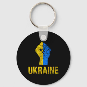 Ukrainsk Ukraina Flagga Vintage Ukraina Flagga Nyckelring