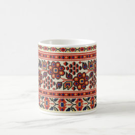 Ukrainsk Vyshyvanka broderi blommar den Lviv Magisk Mugg