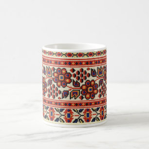 Ukrainsk Vyshyvanka broderi blommar den Lviv Magisk Mugg
