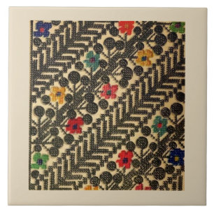 Ukrainsk Vyshyvanka broderi Kakelplatta