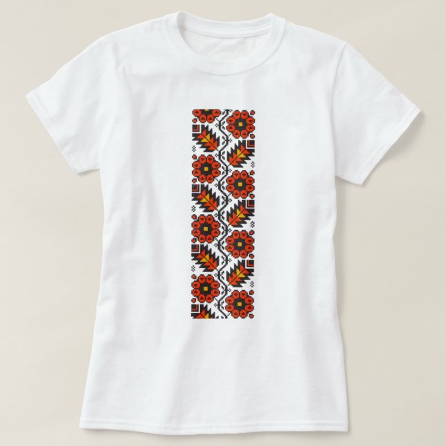 Ukrainsk vyshyvankastil t shirt (Design framsida)