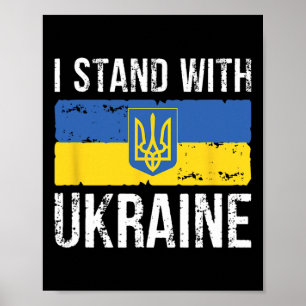 Ukrainska älskare Jag står med Ukraina hjärta Poster
