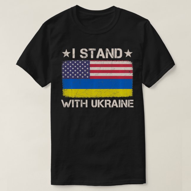 Ukrainska Älskare Jag Står Med Ukraina Tröja (Design framsida)