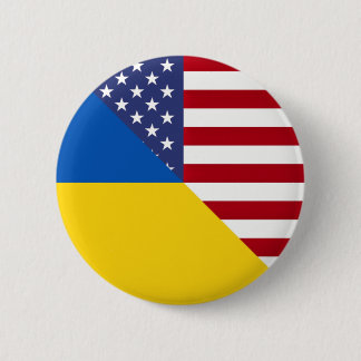 Ukrainska amerikanska Flagga | Halva Ukraina Knapp