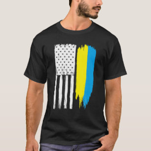 Ukrainska amerikanska halvukrainska halvamerikansk t shirt