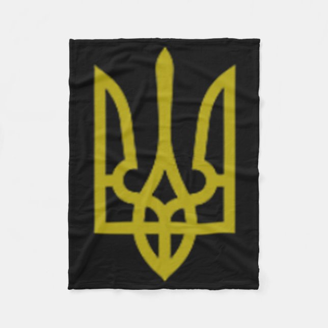 Ukrainska armén Trident-symbol Mitten ukrainska Ze Fleecefilt (Framsidan)