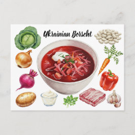 ukrainska borscht Postcard Vykort
