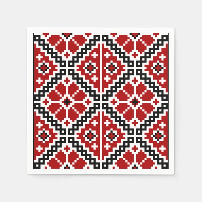 ukrainska broderier pappersservett (Framsidan)