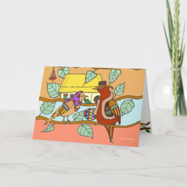 ukrainska fåglar har ett nytt hem kort (Framsida)