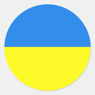 ukrainska flagga runt klistermärke