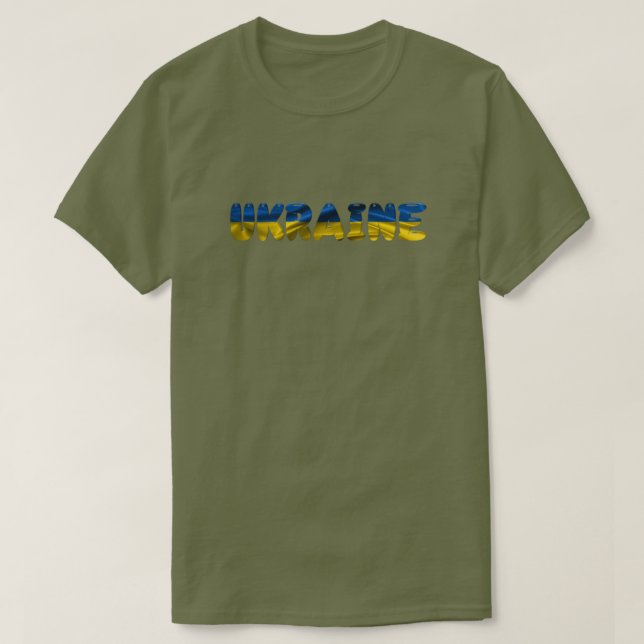 Ukrainska Flagga Solidarity T-Shirt (Design framsida)