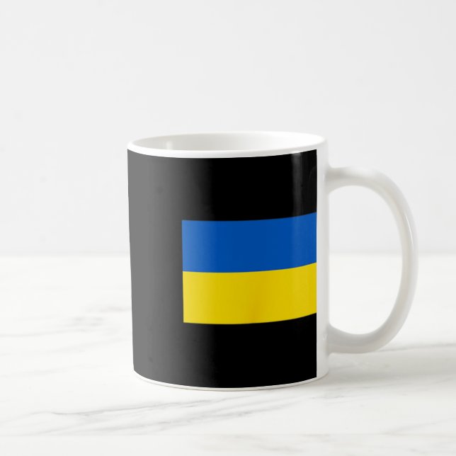 Ukrainska flaggan i Ukraina 1  Kaffemugg (Höger)