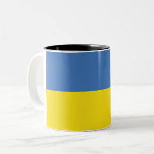 Ukrainska flaggan, Slava Ukraini Synyo-Zhovty Två-Tonad Mugg