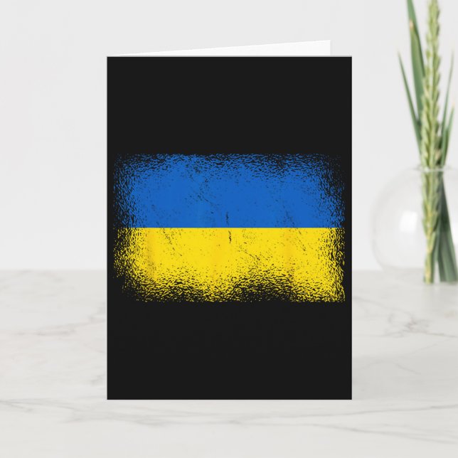 Ukrainska flaggan Ukraina 1  Kort (Framsida)