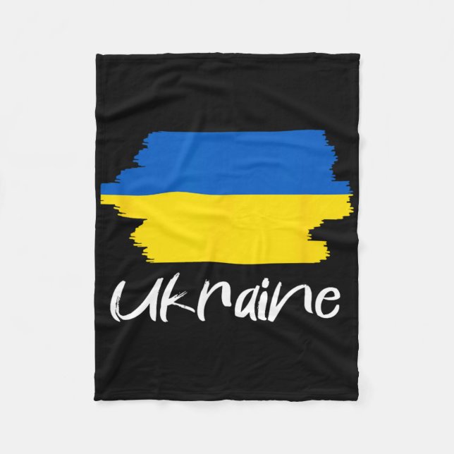 Ukrainska flaggan Ukraina 2  Fleecefilt (Framsidan)