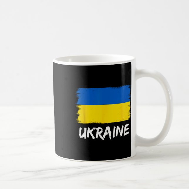 Ukrainska flaggan Ukraina 3  Kaffemugg (Höger)