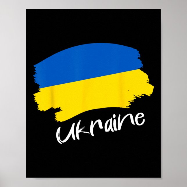 Ukrainska flaggan Ukraina 4  Poster (Framsidan)