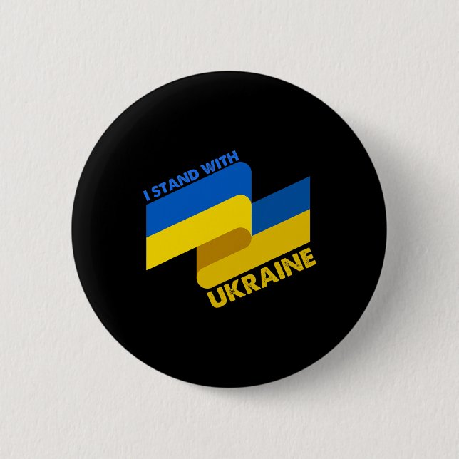 Ukrainska flaggan Ukraina 6  Knapp (Framsida)