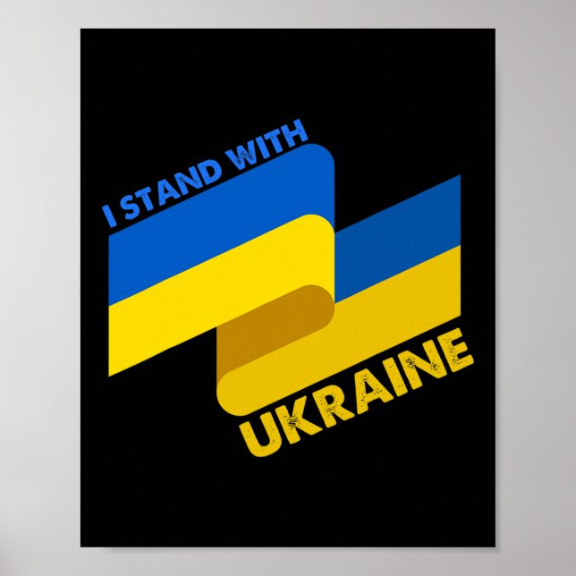 Ukrainska flaggan Ukraina 6  Poster (Framsidan)