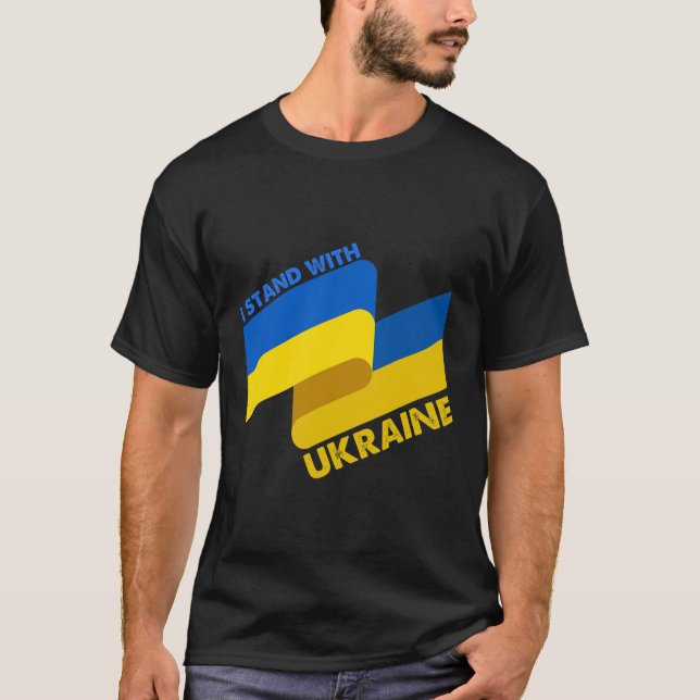 Ukrainska flaggan Ukraina 6  T Shirt (Framsida)