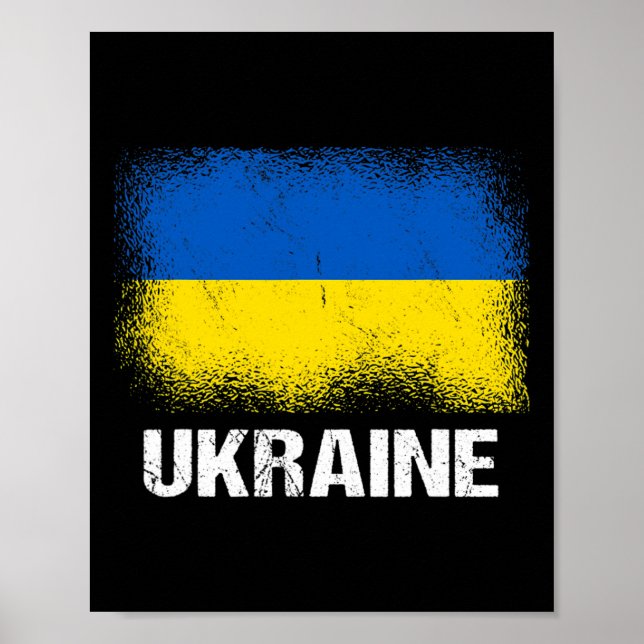 Ukrainska flaggan Ukraina  Poster (Framsidan)
