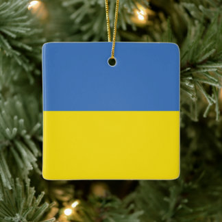 Ukrainska flaggan, Ukrainska Слава Україні Slava U Julgransprydnad Keramik