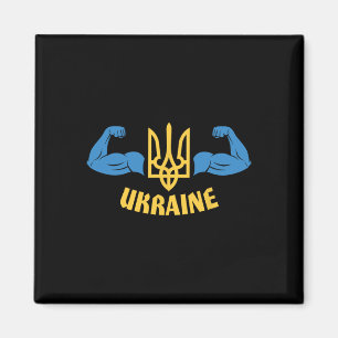 Ukrainska flaggan Ukrainska män Ukrainskt citat Magnet