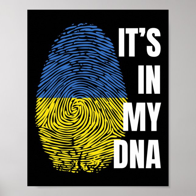 Ukrainska flaggans DNA-fingeravtryck Ukraina  Poster (Framsidan)