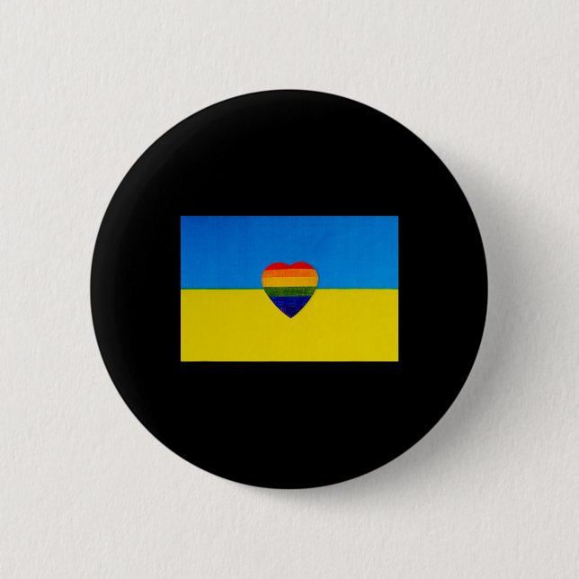Ukrainska flaggans stöd jag står med Ukraina  Knapp (Framsida)