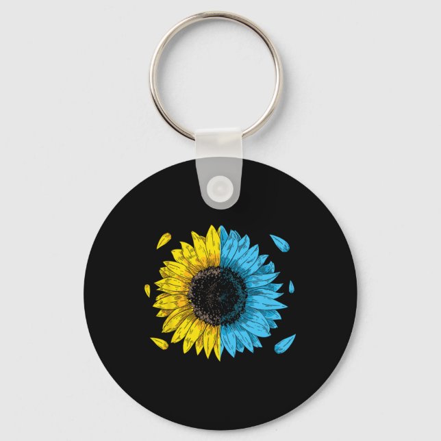 Ukrainska flaggans symbol Tryzub Kärlek Stöd Ukrai Nyckelring (Framsida)