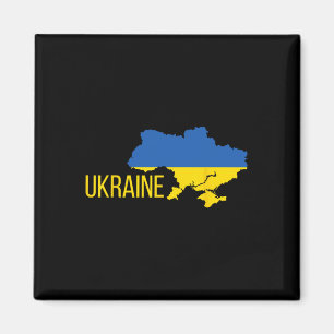Ukrainska flaggkart Kärlek Stöd Ukrainare Ukraina Magnet