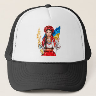 Ukrainska flicka som kämpar för frihet keps